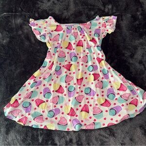 Dotdot Smile Toddler Girls Cupcake a-line Flowy sundress Dress 3T - 4T